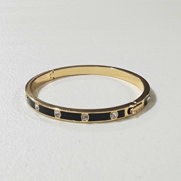 Kate Spade NY Set In Stone Crystal Enamel Bangle Bracelet - Picture 3 of 7